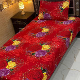 4 Pieces Crystal Cotton Single Pair Bedsheet  SB 528